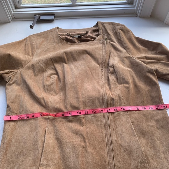 Dennis Basso Suede Tan Jacket size 1X - Picture 16 of 17